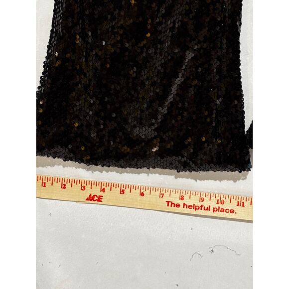 Anna Kaci CA Black Sequin Pants Sz XL Holiday Formal Cocktail Party Glam City - Picture 3 of 9